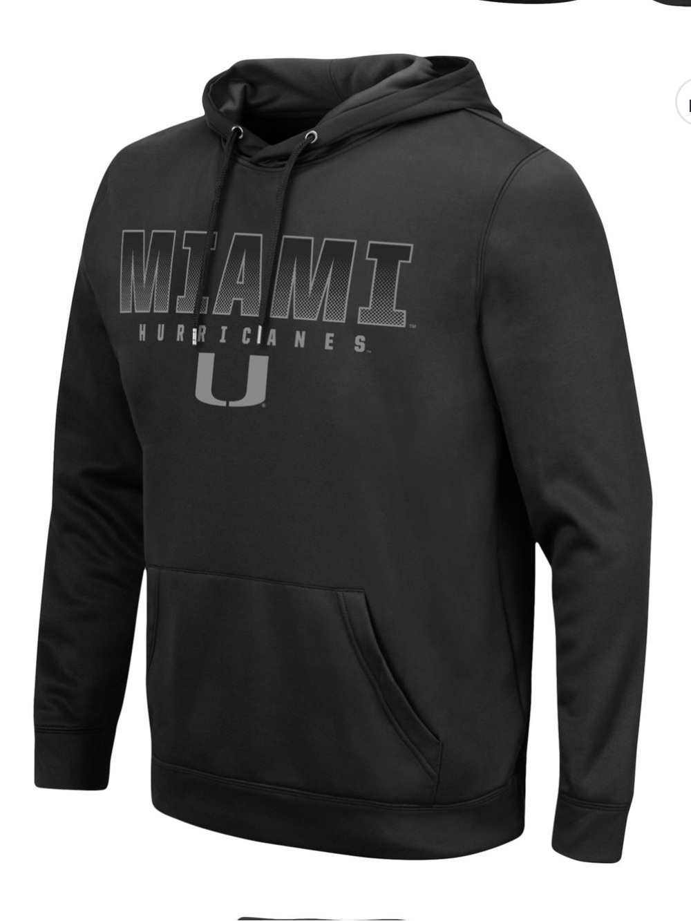 Colosseum Miami Hurricanes Black Pullover Hoodie